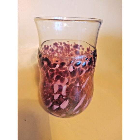 Murano Hand Blown Glass Water Tumbler/Vase 5" Tall 1960's - Picture 1 of 14